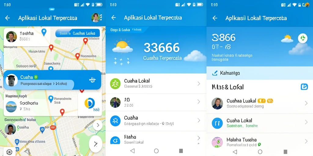 Tampilan antarmuka aplikasi Cuaca Lokal 333666 yang informatif dan mudah dipahami.