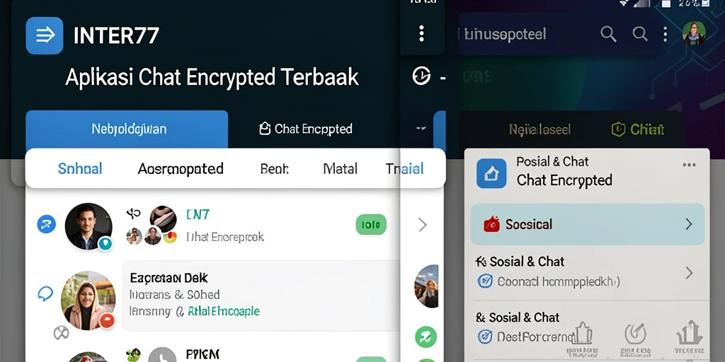 Antarmuka utama INTER77 untuk chat terenkripsi yang aman.
