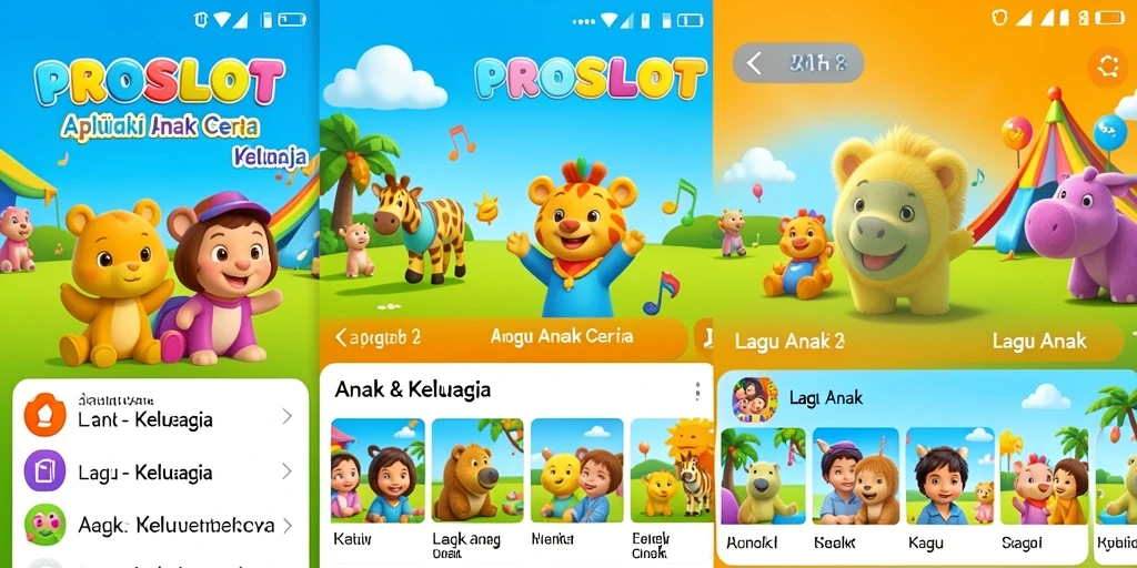 Antarmuka aplikasi PROSLOT yang ceria dan mudah digunakan.