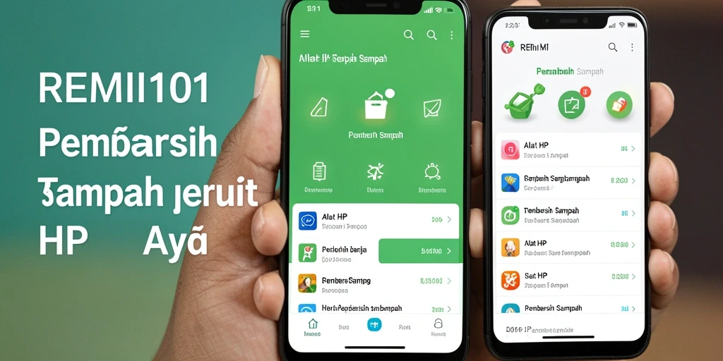 Tampilan antarmuka REMI101 untuk fungsi Pembersih Sampah.