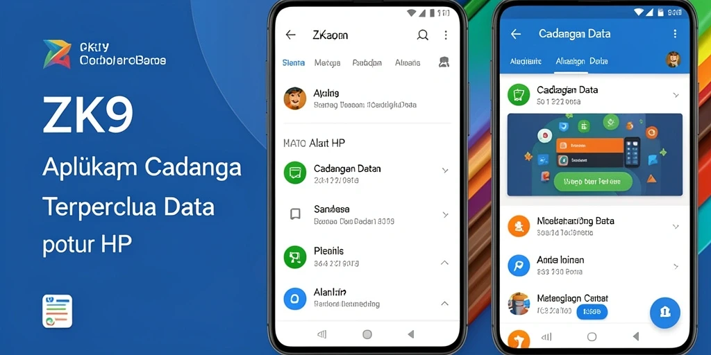 Antarmuka ZK9 yang ramah pengguna dan fungsional untuk cadangan data.