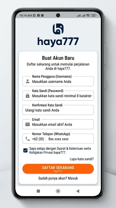 Panduan Lengkap Registrasi Akun haya777 di Android